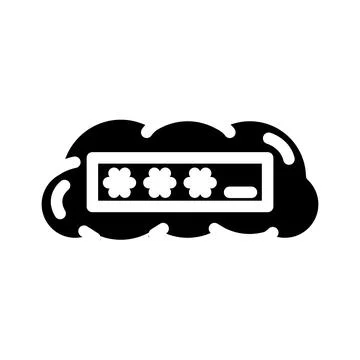 Private cloud computing glyph icon vector illustration Stock Illustration