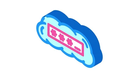 Private cloud computing isometric icon animation Stock Footage 327280923