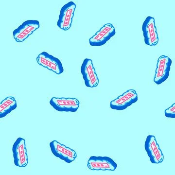 Private cloud computing isometric icon seamless pattern Stock Illustration