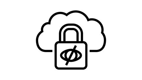 Private cloud computing line icon animation 動画素材 326125855