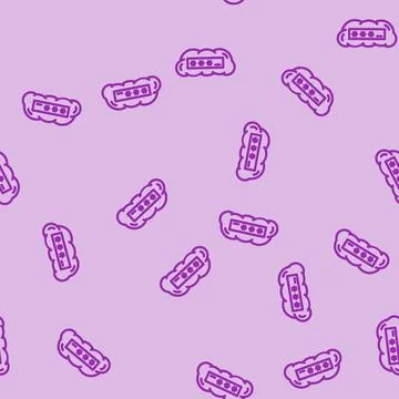 Private cloud computing line vector seamless pattern Stock Illustration