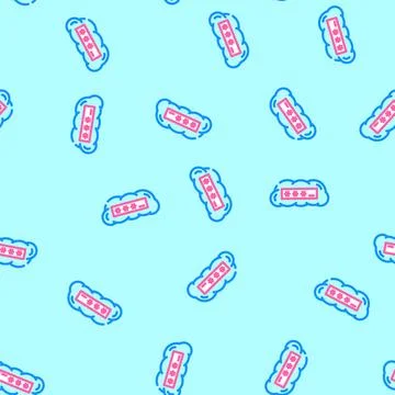 Private cloud computing vector seamless pattern Stock Illustration