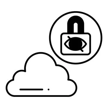 Private Cloud Dualtone Icon Illustrazione stock