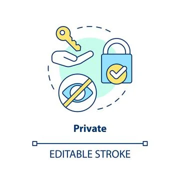 Private concept icon 스톡 일러스트