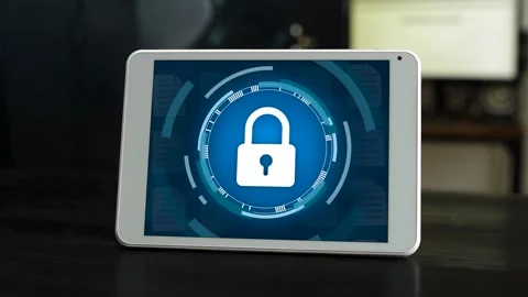 Private data storage and file protection. Server with encrypted data and secure Stock Footage 305647679