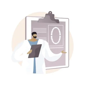 Private dentistry abstract concept vector illustration. Illustrazione stock