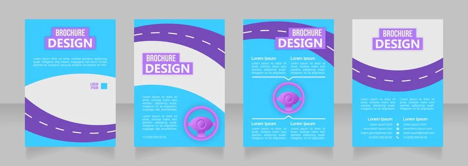 Private driver classes blank brochure design 스톡 일러스트