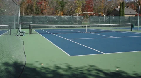Private empty tennis courts (1 of 5) Stock Footage 33908241