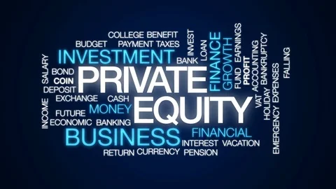 Private equity animated word cloud, text design animation. Видео 80478872