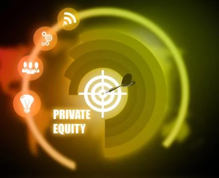 Private equity background, Innovation with ideas and concepts,business Stock Illustration