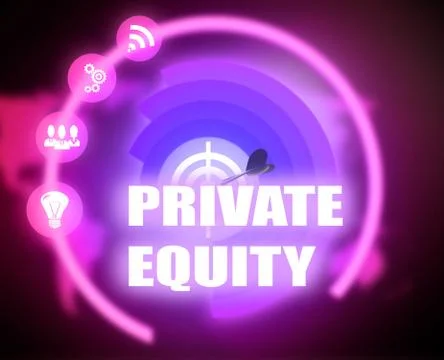 Private equity background, Innovation with ideas and concepts,business Stock Illustration