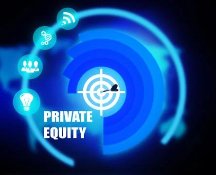 Private equity background, Innovation with ideas and concepts,business Stock Illustration