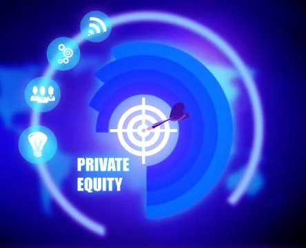 Private equity background, Innovation with ideas and concepts,business Stock Illustration