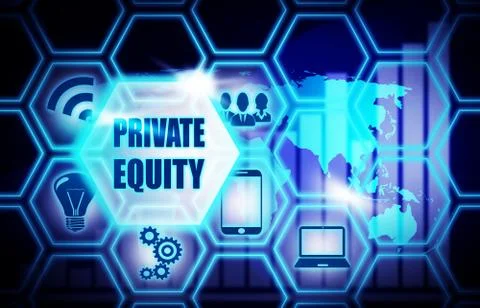 Private Equity ,background model concept Business Internet ,Innovation Stock Illustration