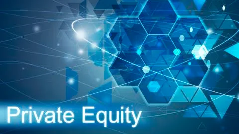 Private Equity concept, Innovation Computer Data Technology Business Stock Illustration