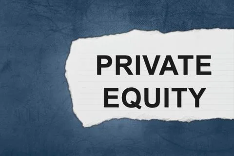 Private equity with white paper tears Stock Photos