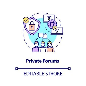 Private forum concept icon Stockillustratie