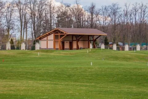 Private golf field Stock Photos