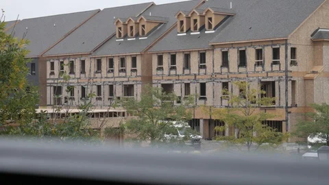 Private Harbor Pointe Apartment Development Under Construction Stock Footage 129499620