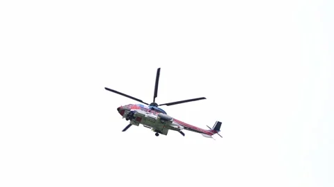Private helicopter landing Stock Footage 164092608