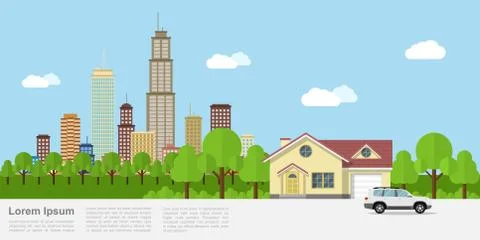 Private house concept Stock Illustration