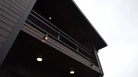 Private house in russia with rustic cladding Stock Footage 162037984
