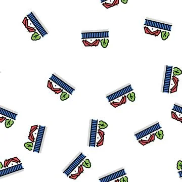 Private house suburb vector seamless pattern Stock Illustration