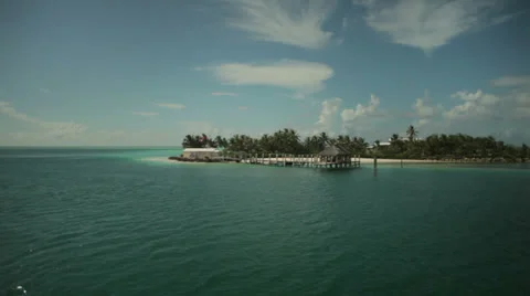 Private Island Cabana Stock Footage 25590364