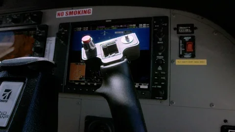 Private jet controls close up Stock Footage 96130075