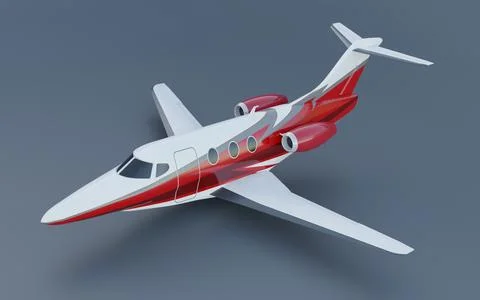 Private jet with cool strripes Stock Illustration