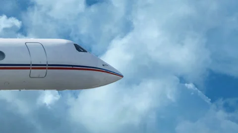 Private jet in flight Stockbeeldmateriaal 35073332