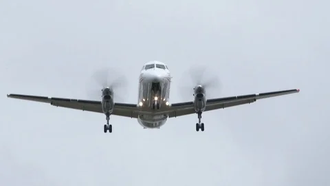 Private Jet Fly Over Stock Footage 71043898