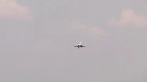 Private Jet landing Stock Footage 84734593