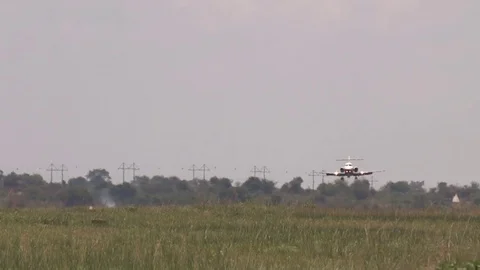 Private Jet landing Stock Footage 84734837