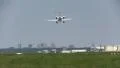 Private jet landing on sunny day HD Footage
