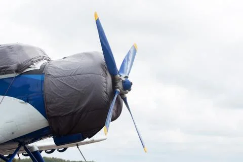 Private jet is parked Stock Photos