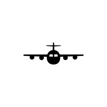 Private Jet Plane, Small Jetplane, Warplane. Flat Vector Icon illustration. S Stock Illustration