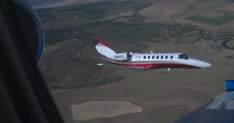 Private Jet Planes Formation Flying Bundle 1 Stock Footage 221156027