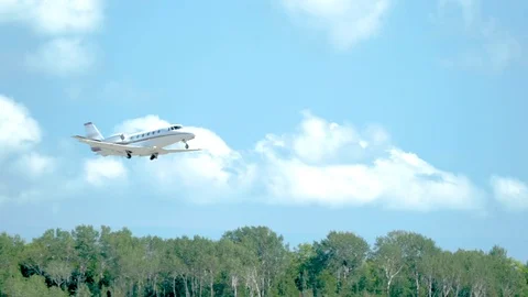 Private Jet Taking Off Stock Footage 120107544