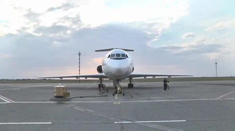 Private jet at terminal Stock Footage 41538765
