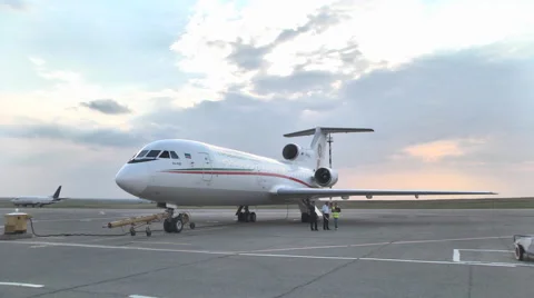 Private jet at terminal Stock Footage 41538766