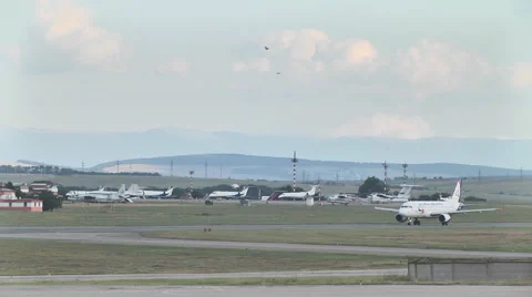 Private jet at terminal Stock Footage 41538767