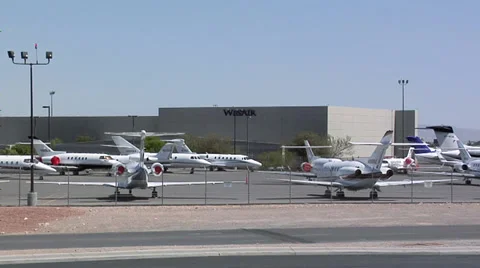 Private Jets Parking Space Las Vegas Video stock 38613529