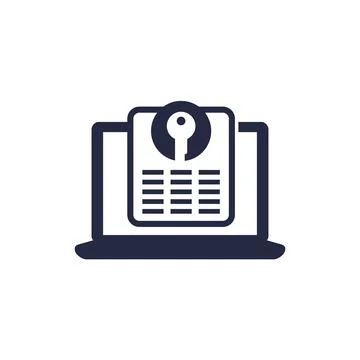 Private key for access icon Stock Illustration