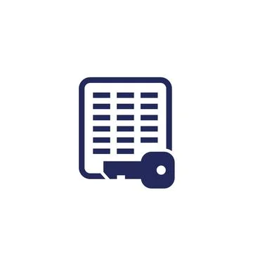 Private key for access icon, vector Stock Illustration