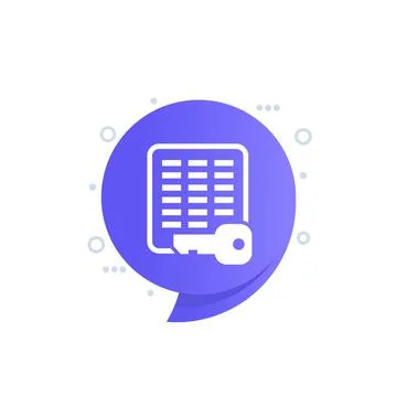 Private key for access icon, vector Stock Illustration