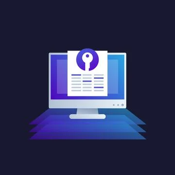 Private key for access vector icon Stock Illustration