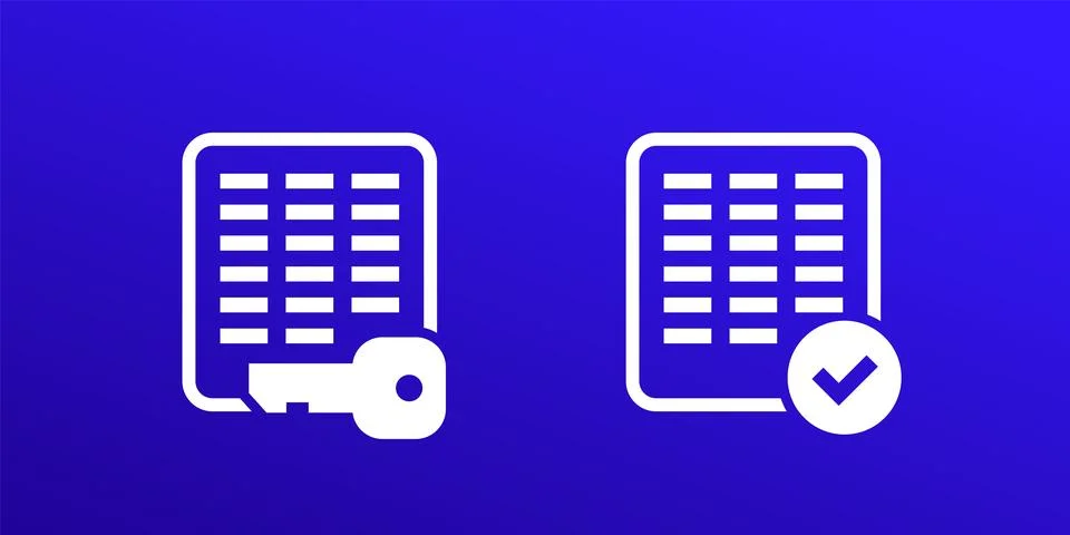 Private key for access vector icons Stock Illustration