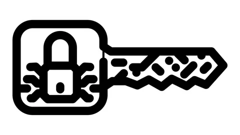 Private key decentralized application line icon animation Stock Footage 326751565