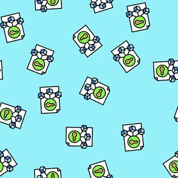 Private key decentralized application vector seamless pattern Stock-Illustration